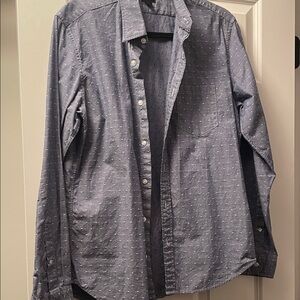 J. Crew Men's Gray Patterned Button-Down Shirt